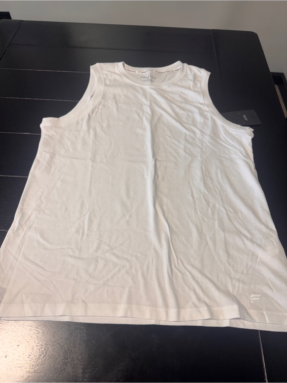 Fabletics 100% cotton White Muscle Tank Top